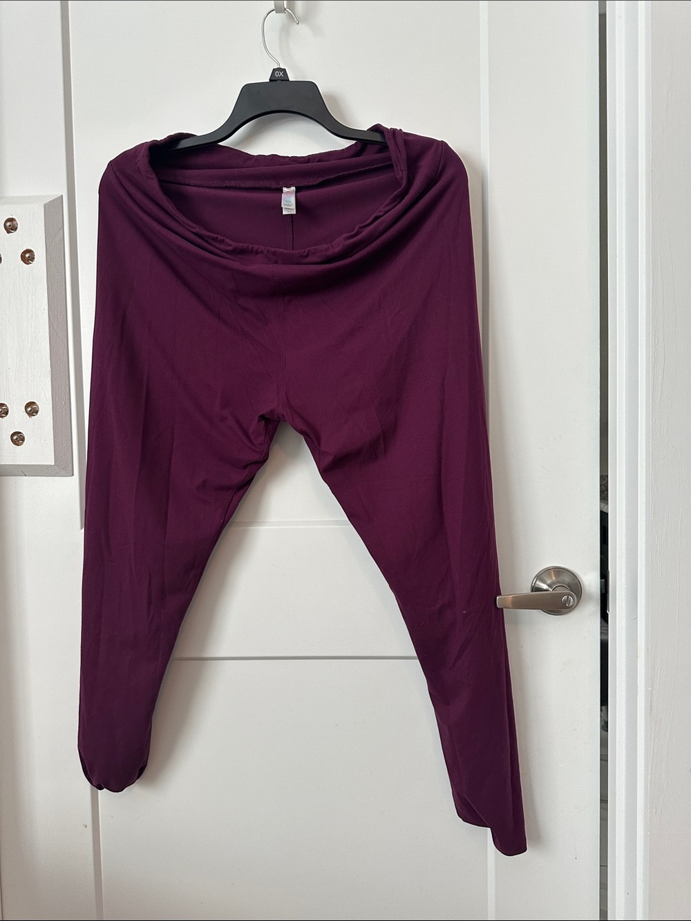 LuLaRoe Deep Plum High-Waist Leggings